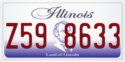 IL license plate Z598633