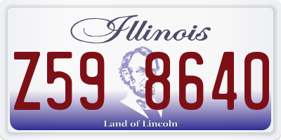 IL license plate Z598640