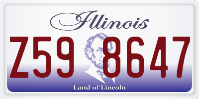 IL license plate Z598647