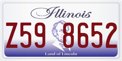 IL license plate Z598652