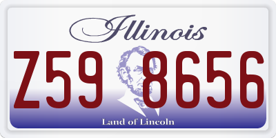 IL license plate Z598656