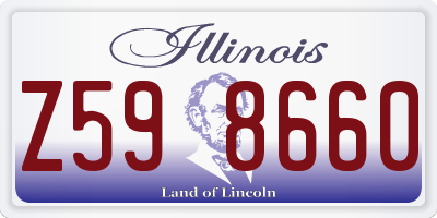 IL license plate Z598660