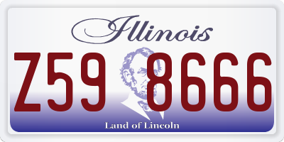IL license plate Z598666