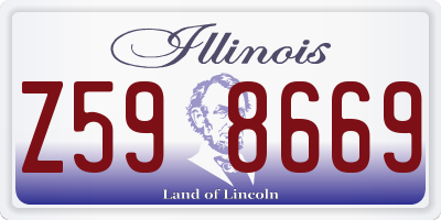 IL license plate Z598669