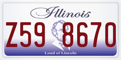 IL license plate Z598670