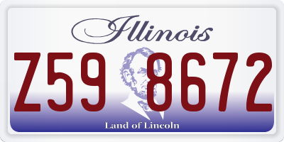 IL license plate Z598672