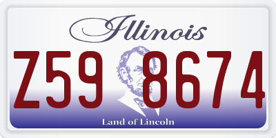 IL license plate Z598674