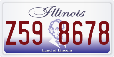 IL license plate Z598678
