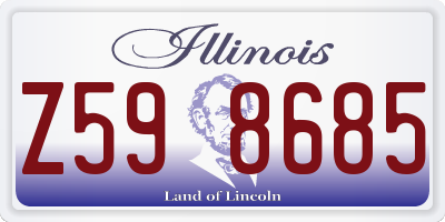 IL license plate Z598685