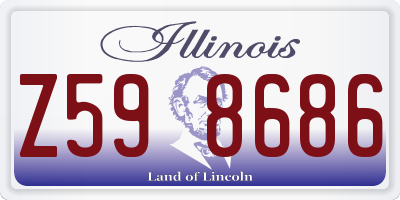IL license plate Z598686