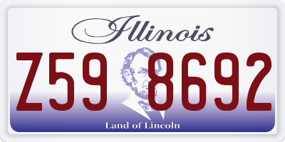 IL license plate Z598692