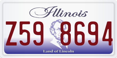 IL license plate Z598694