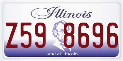 IL license plate Z598696