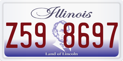 IL license plate Z598697