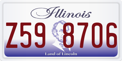 IL license plate Z598706