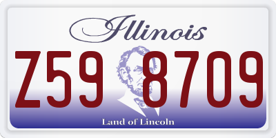 IL license plate Z598709
