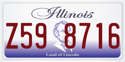 IL license plate Z598716