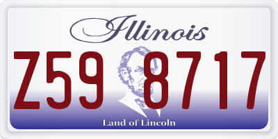 IL license plate Z598717