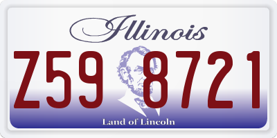 IL license plate Z598721