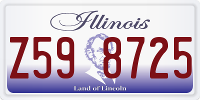 IL license plate Z598725