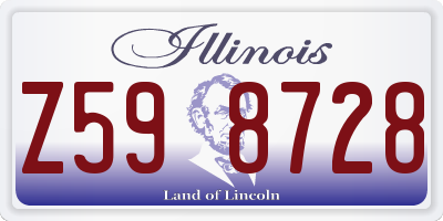 IL license plate Z598728