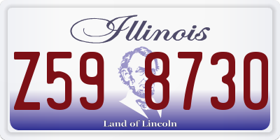 IL license plate Z598730