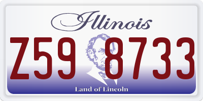 IL license plate Z598733
