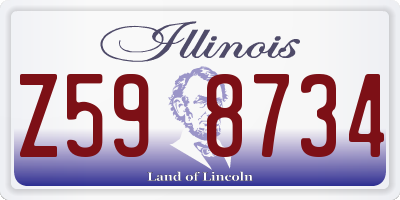 IL license plate Z598734