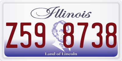 IL license plate Z598738