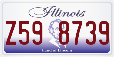 IL license plate Z598739