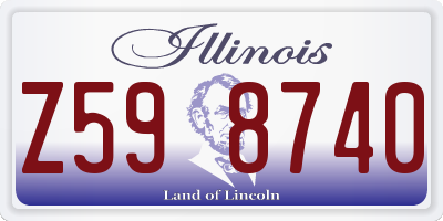 IL license plate Z598740