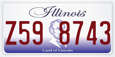 IL license plate Z598743