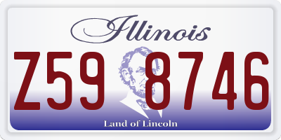 IL license plate Z598746