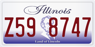 IL license plate Z598747