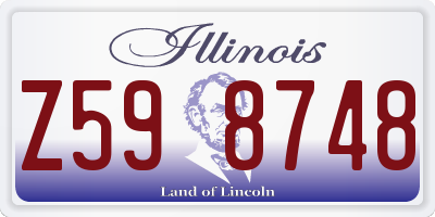 IL license plate Z598748