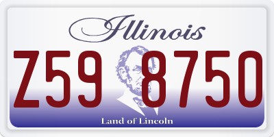 IL license plate Z598750