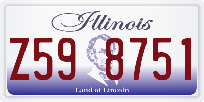 IL license plate Z598751