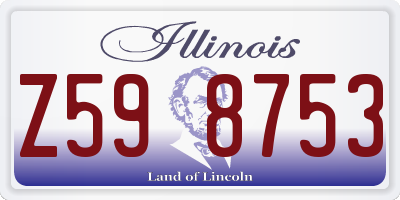 IL license plate Z598753