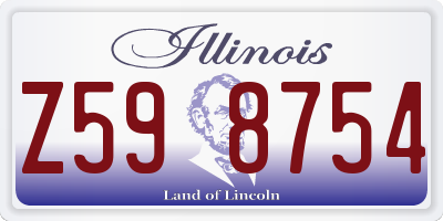 IL license plate Z598754