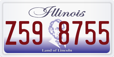 IL license plate Z598755