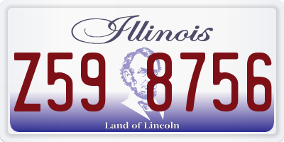IL license plate Z598756