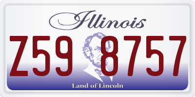 IL license plate Z598757