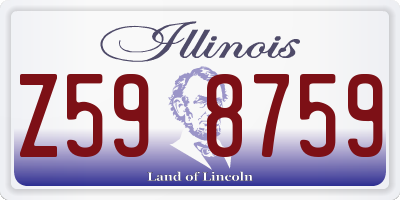IL license plate Z598759