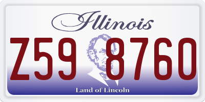 IL license plate Z598760
