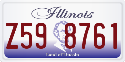 IL license plate Z598761