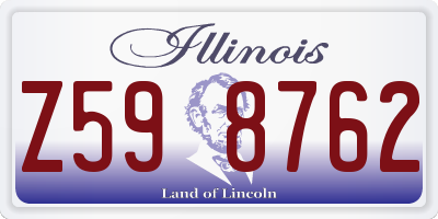 IL license plate Z598762