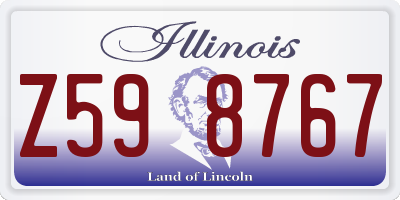 IL license plate Z598767