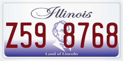 IL license plate Z598768