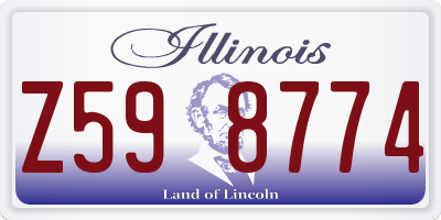 IL license plate Z598774