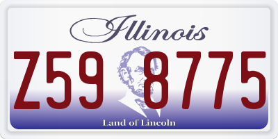 IL license plate Z598775
